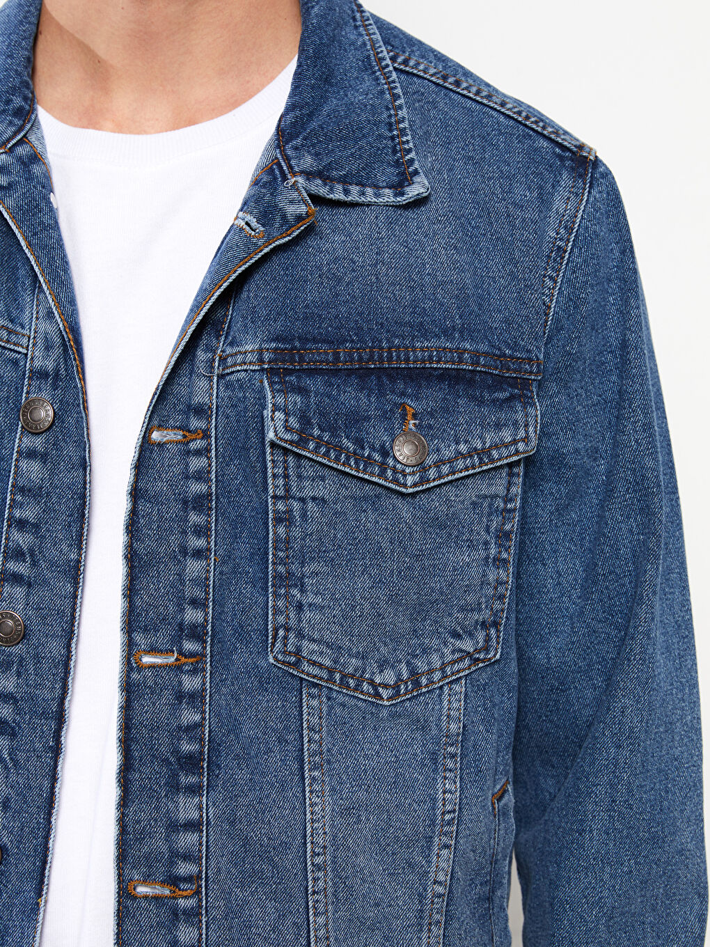 جاكيت جينز رجالي بقصة عادية-3