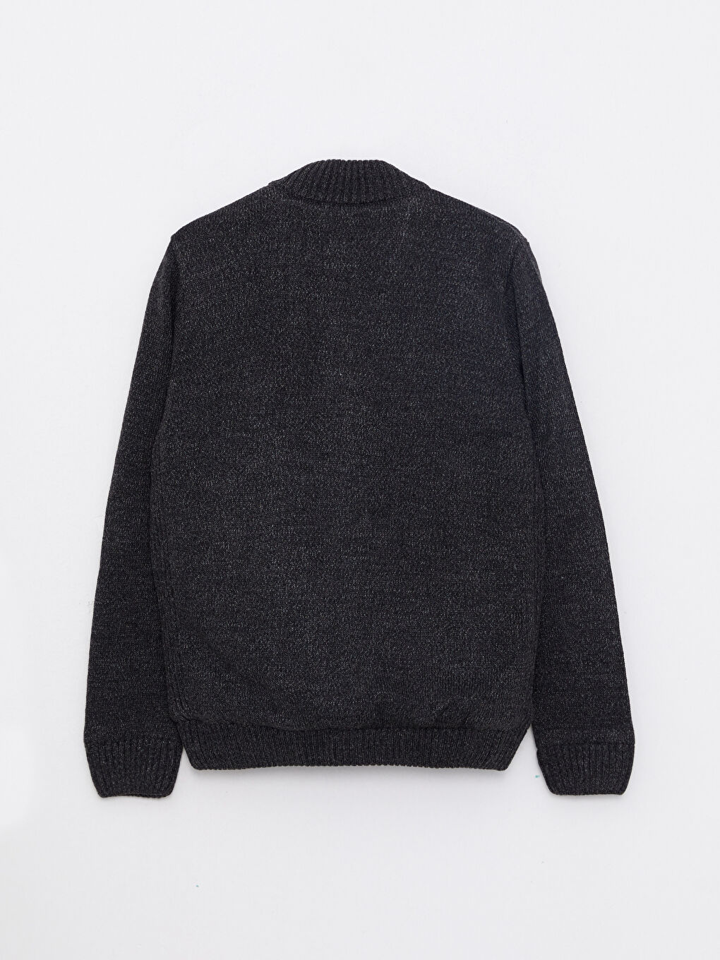 LCWAIKIKI Basic Standard Fit Turtle Neck Long Sleeve Men's Tricot Cardigan -W26516Z8-E95