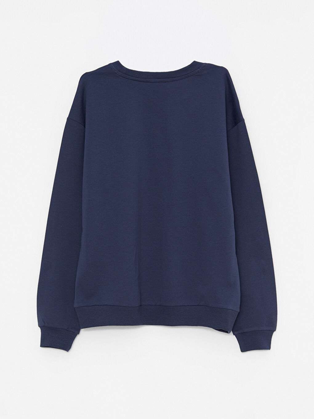 Crew Neck Plain Long Sleeve Women's Sweatshirt-6