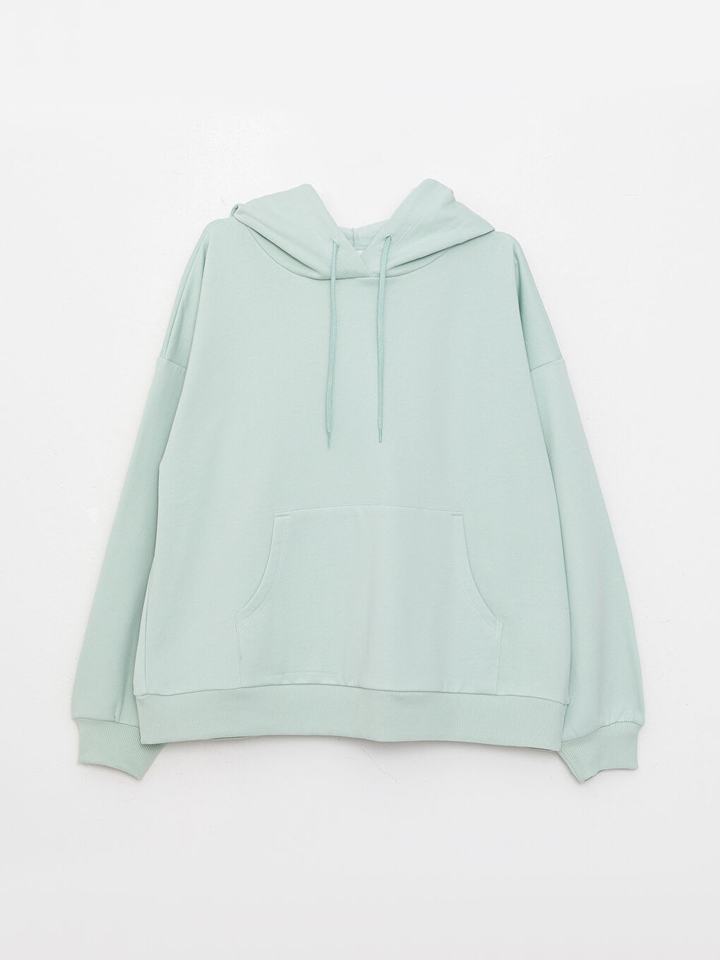 Hooded Plain Long Sleeve Women's Sweatshirt