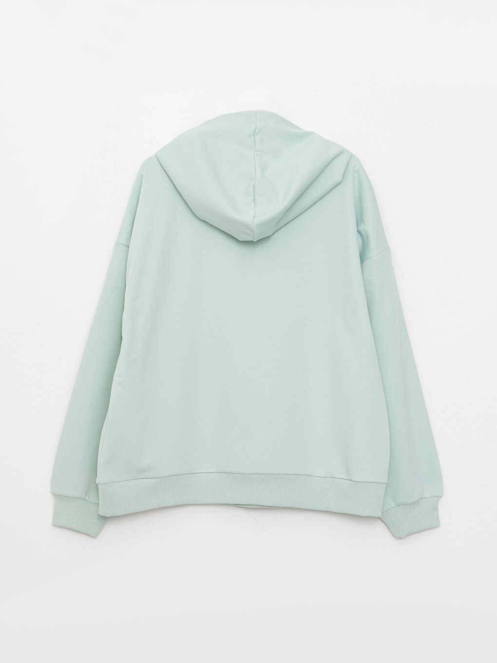 Hooded Plain Long Sleeve Women's Sweatshirt-1