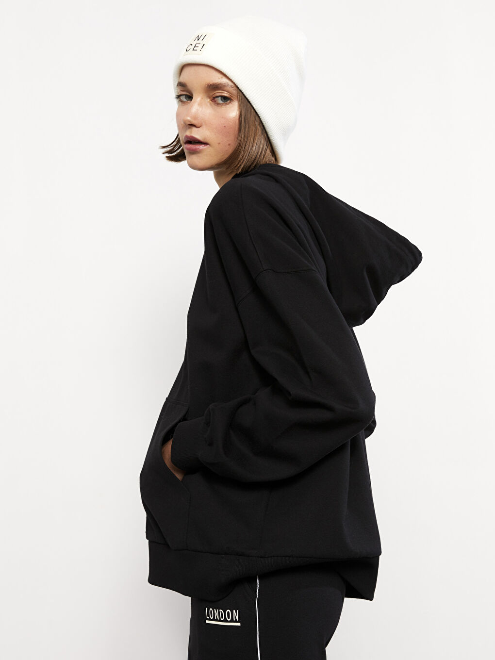 LCW Vision Hooded Plain Long Sleeve Women's Sweatshirt -W26551Z8-RQN