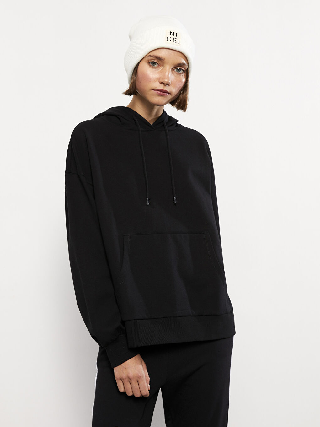 LCW Vision Hooded Plain Long Sleeve Women's Sweatshirt -W26551Z8-RQN
