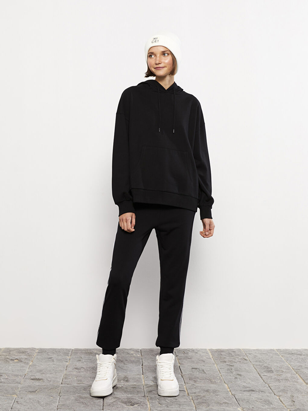 LCW Vision Hooded Plain Long Sleeve Women's Sweatshirt -W26551Z8-RQN