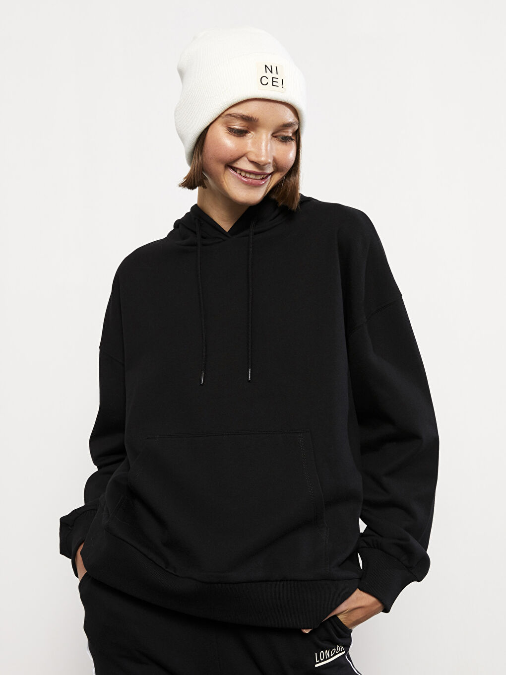 LCW Vision Hooded Plain Long Sleeve Women's Sweatshirt -W26551Z8-RQN