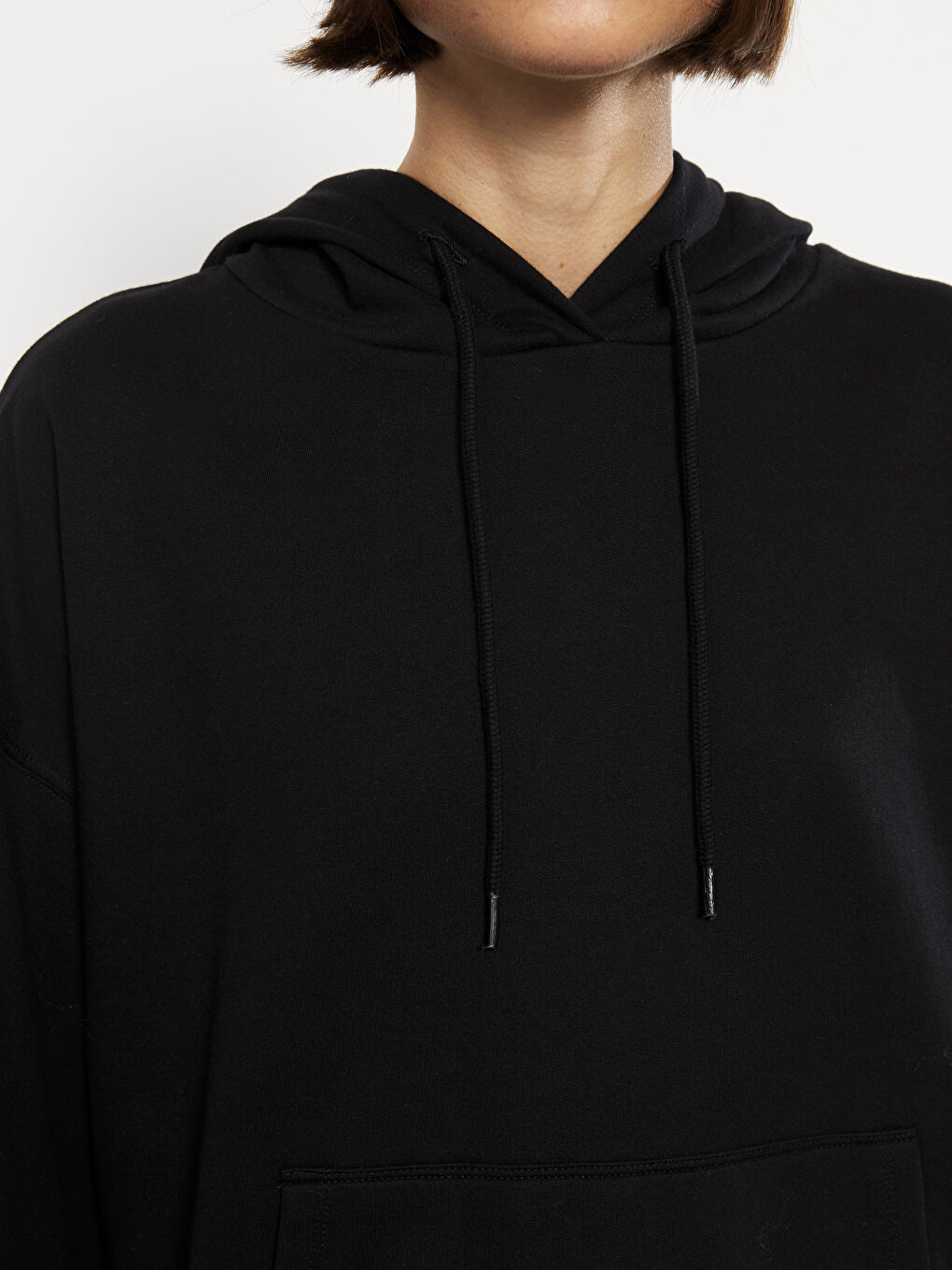 LCW Vision Hooded Plain Long Sleeve Women's Sweatshirt -W26551Z8-RQN