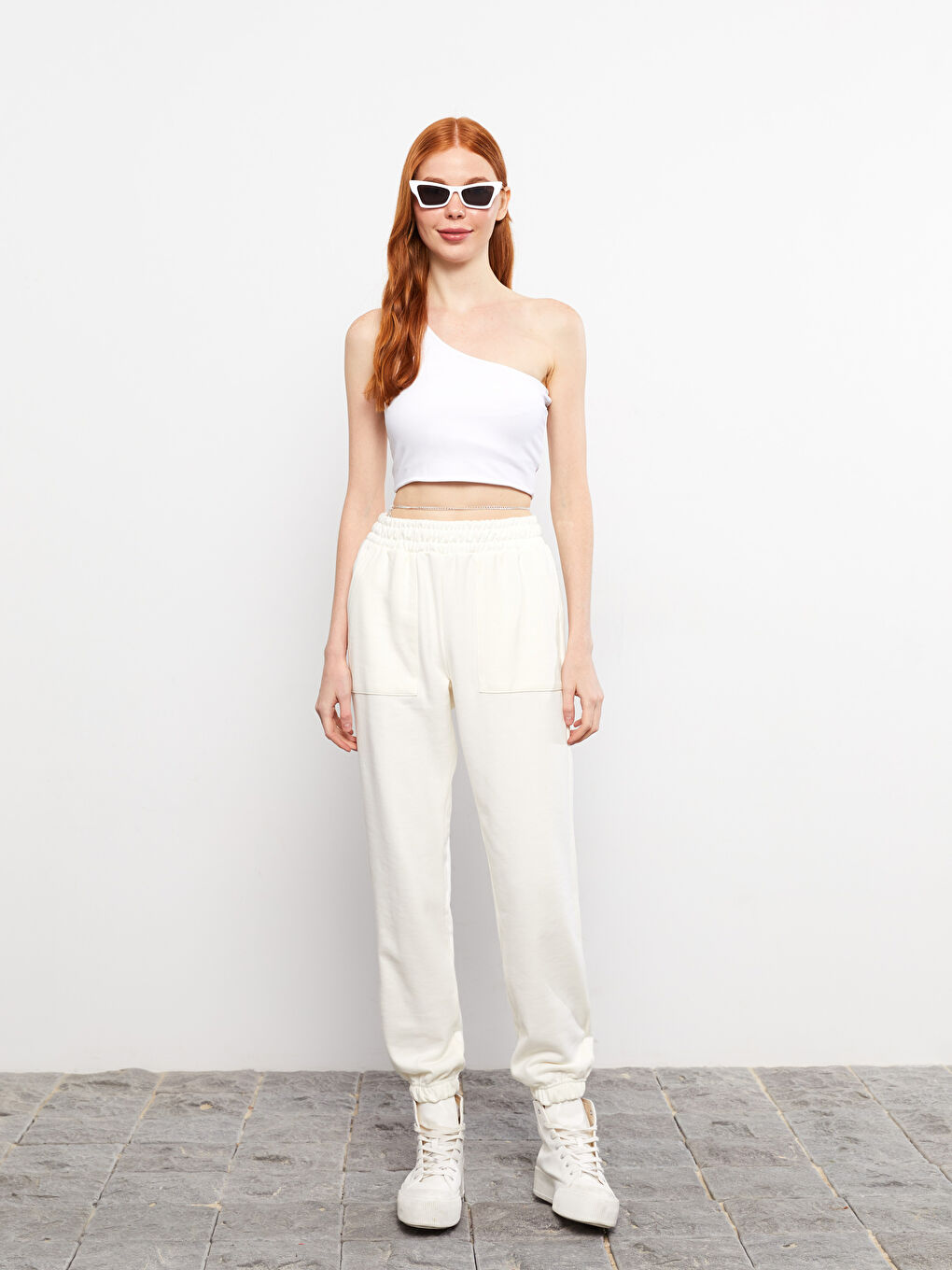 LCW Vision Damen Jogginghose mit elastischem Bund und schlichtem Design -W26555Z8-FDH