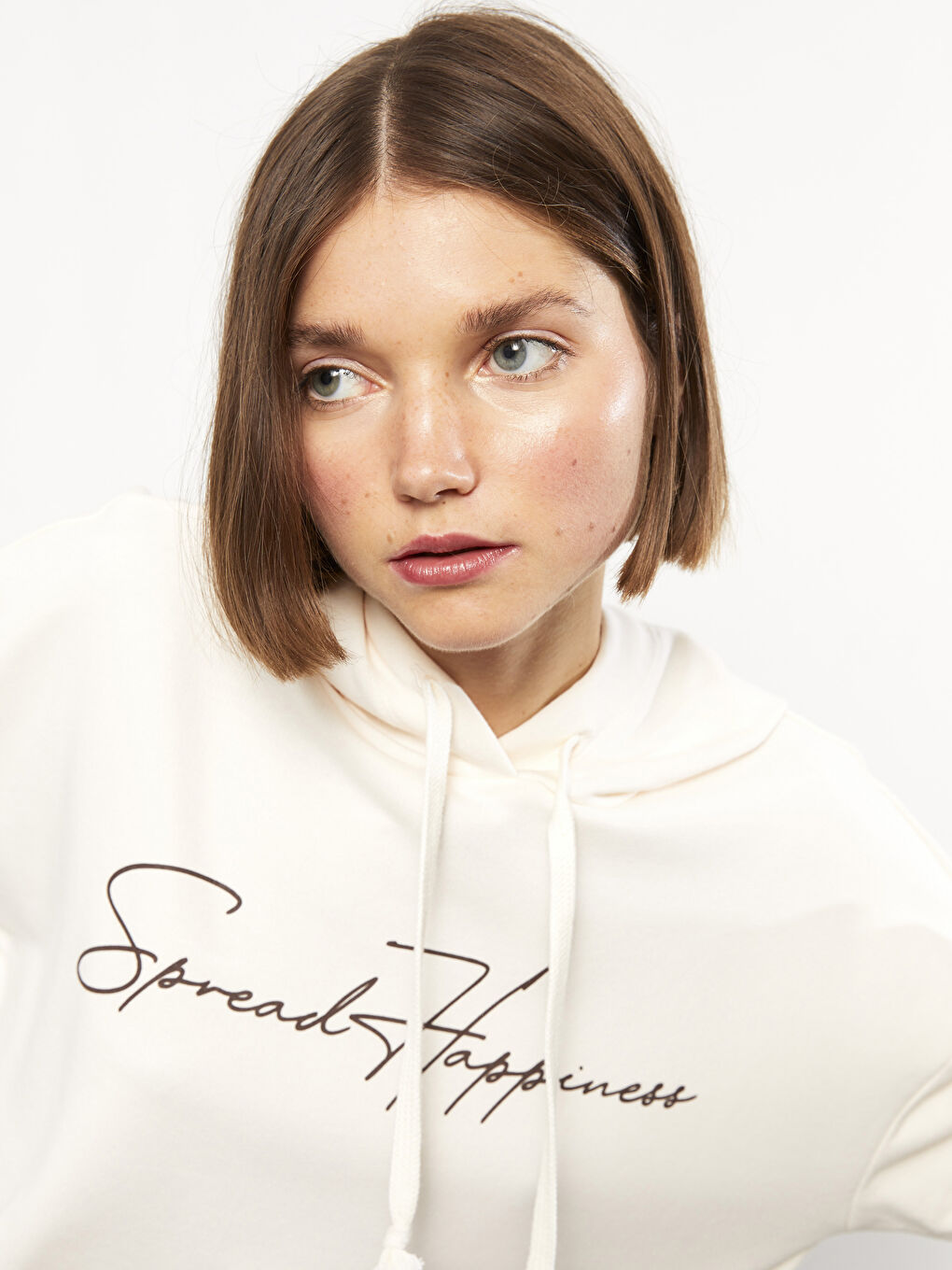 Hooded Printed Long Sleeve Women's Sweatshirt-3