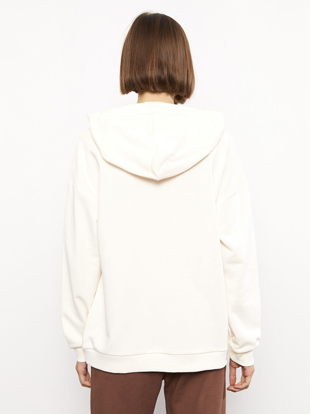 Hooded Printed Long Sleeve Women's Sweatshirt-5