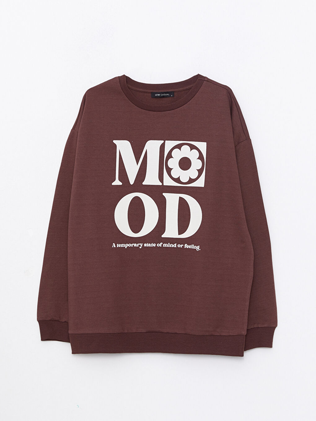 Crew Neck Printed Long Sleeve Women's Sweatshirt-5
