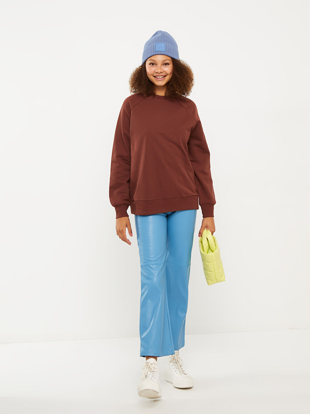 LCW Vision Crew Neck Plain Long Sleeve Women's Sweatshirt -W26585Z8-HFD