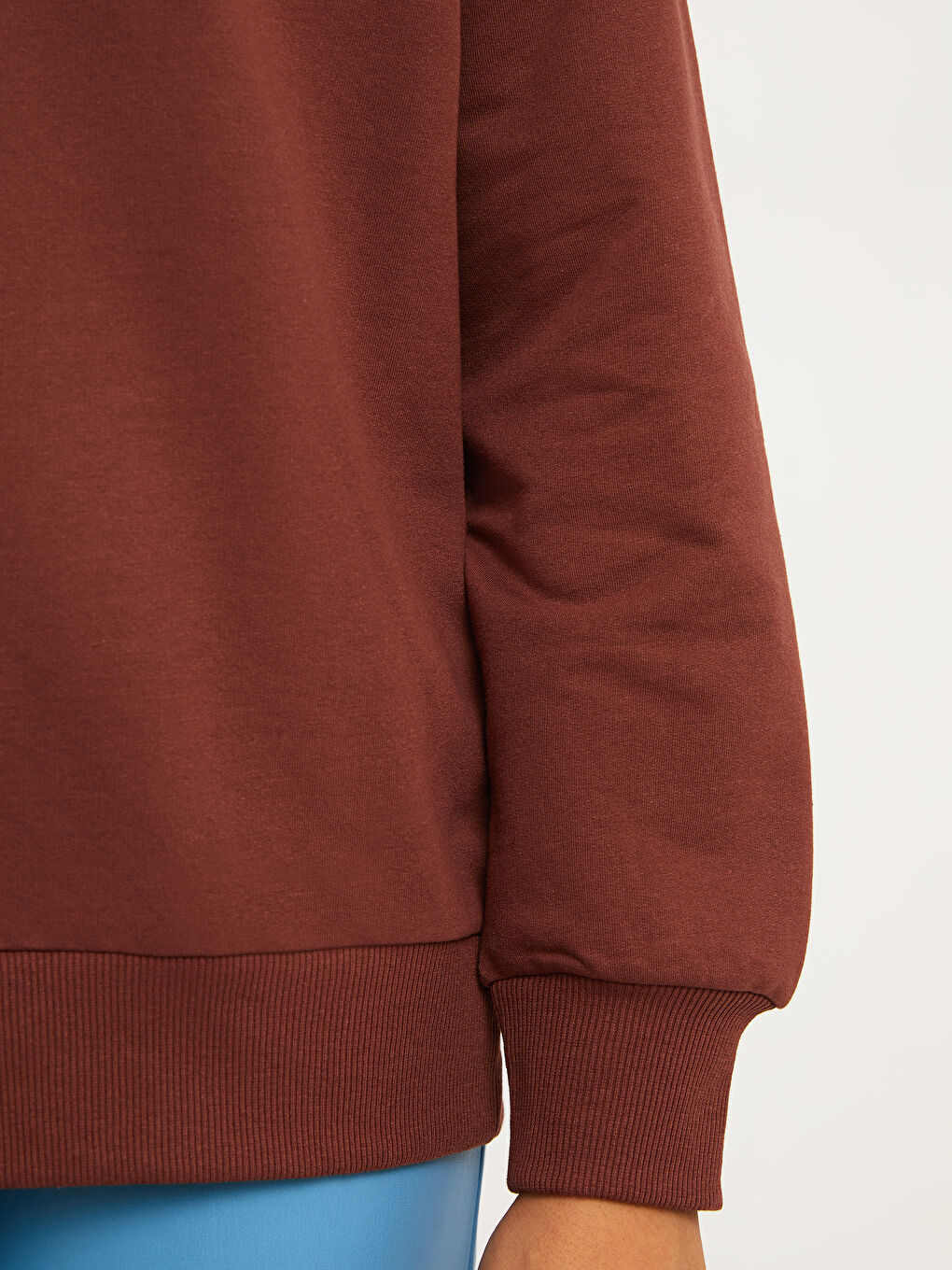 LCW Vision Crew Neck Plain Long Sleeve Women's Sweatshirt -W26585Z8-HFD