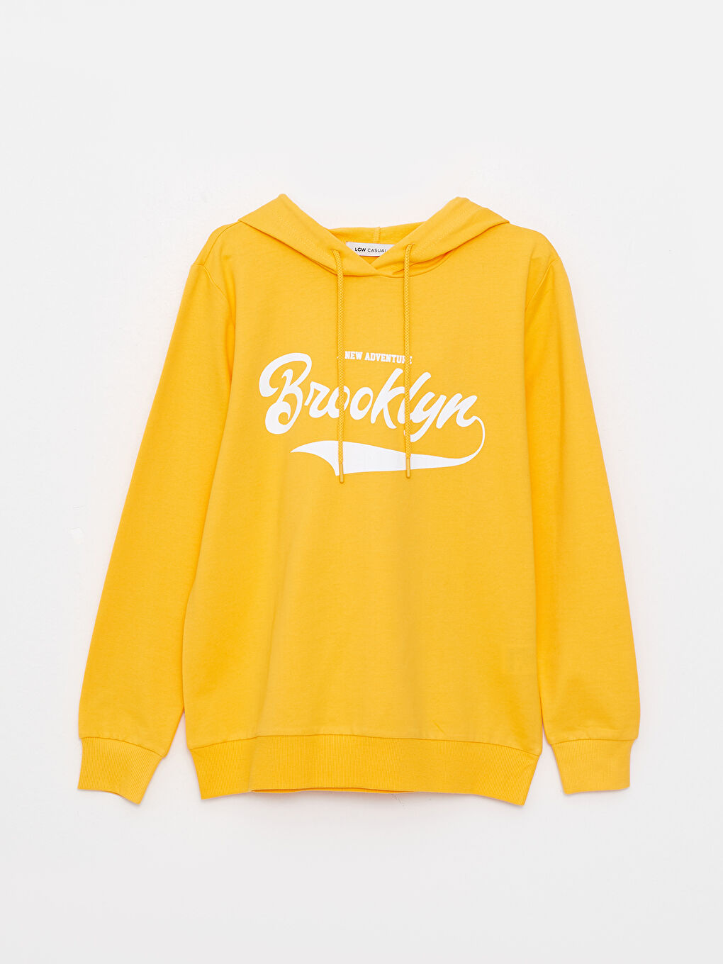 LCW Vision Açık Turuncu Kapüşonlu Baskılı Uzun Kollu Kadın Sweatshirt - 5