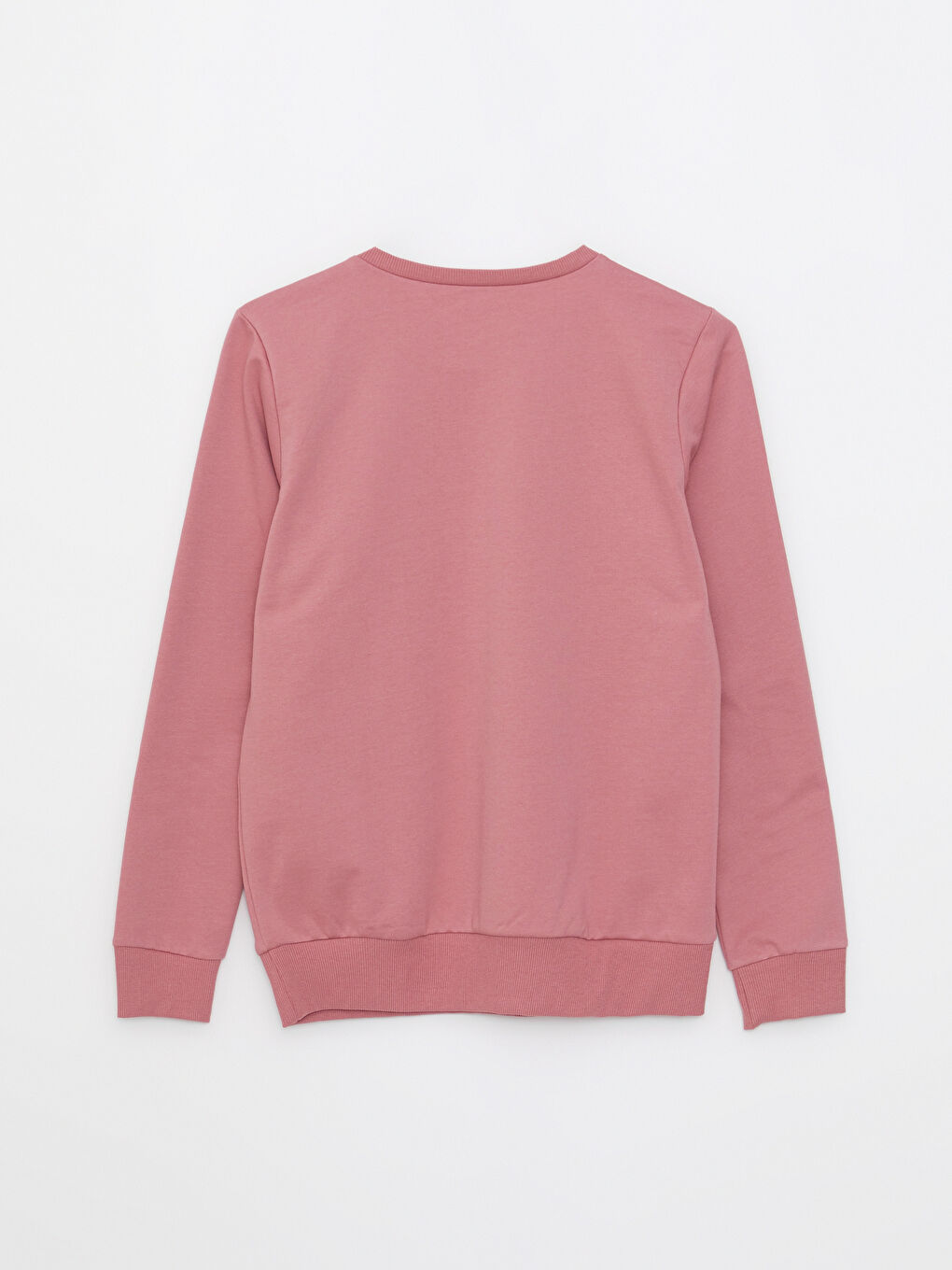 سويت شيرت نسائي مطبوع بفتحة رقبة مستديرة وكم طويل-6