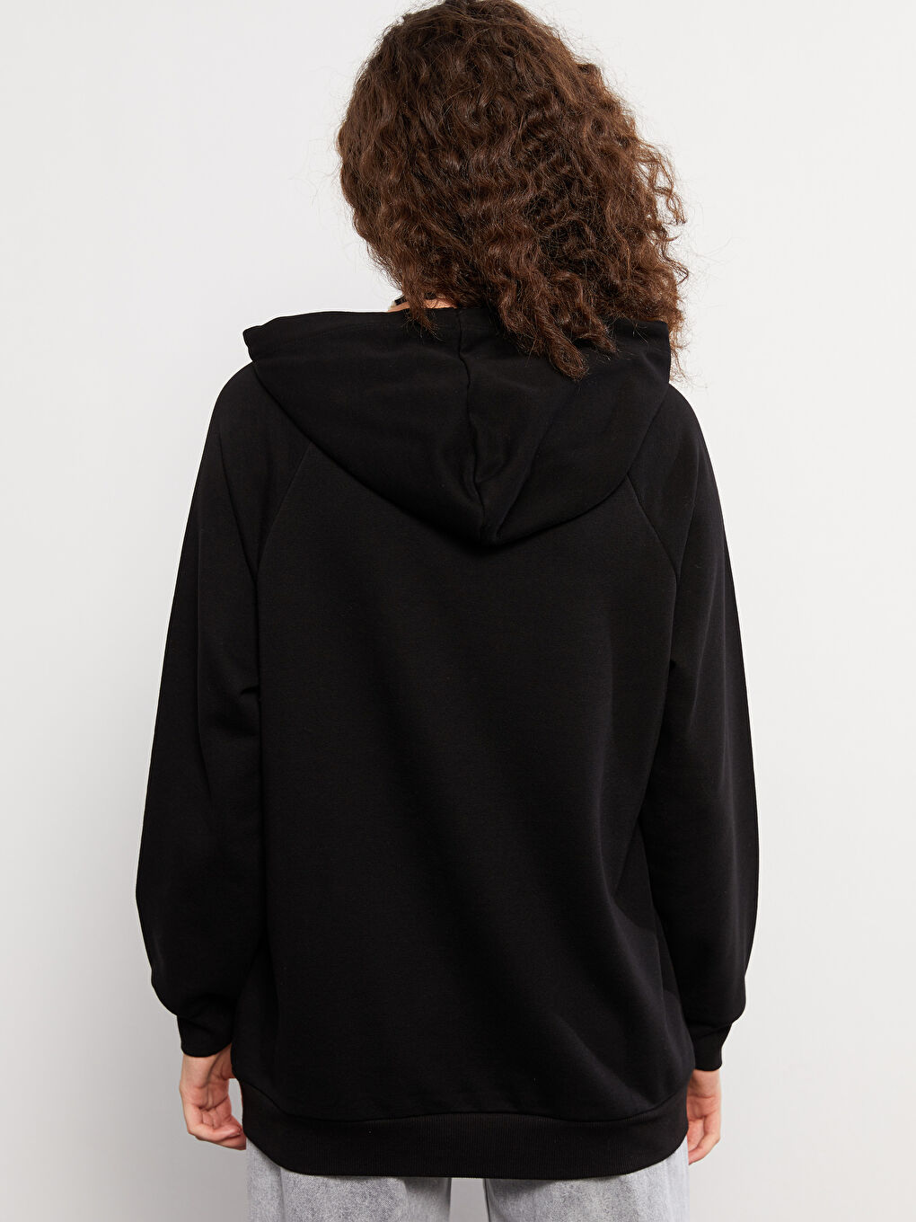 LCW Vision Siyah Kadın Kalın Hoodie - 4