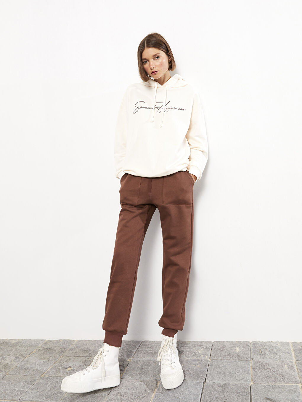 Elasticated Waist Women's Thick Jogger Sweatpants