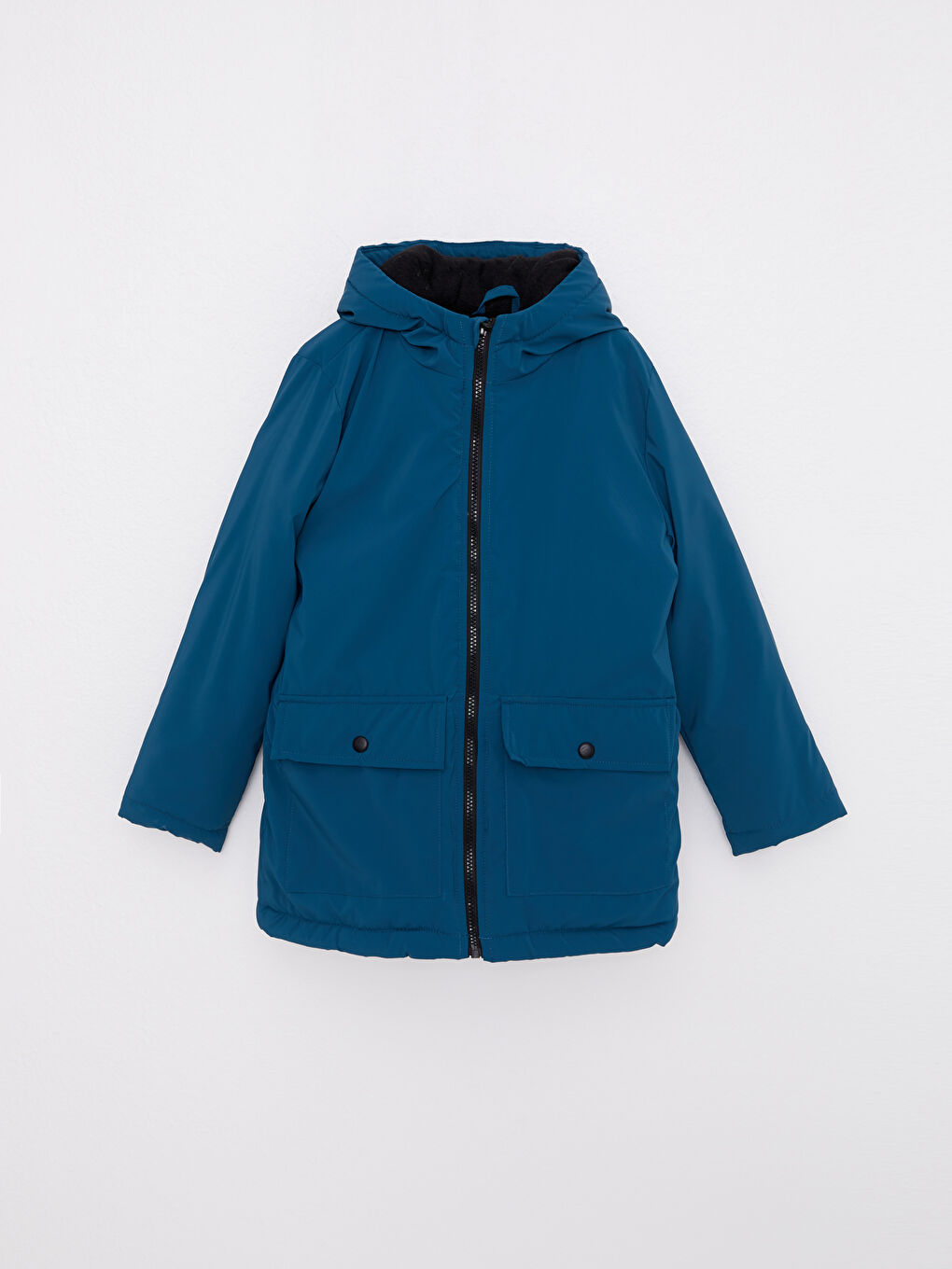 Yeşil Kapüşonlu Basic Erkek Çocuk Mont