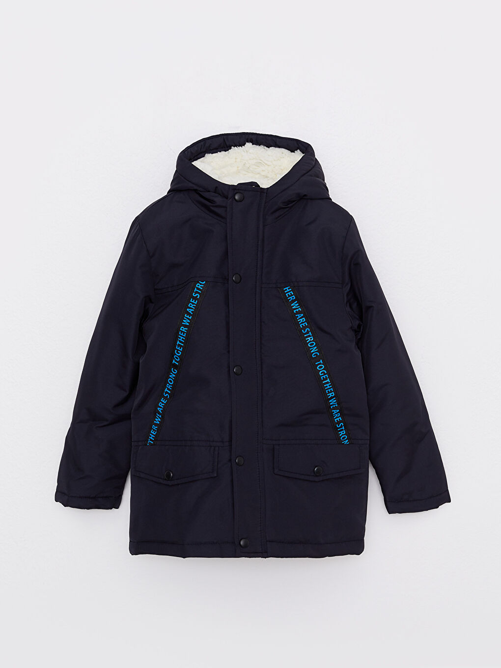 Hooded Printed Boy Coat