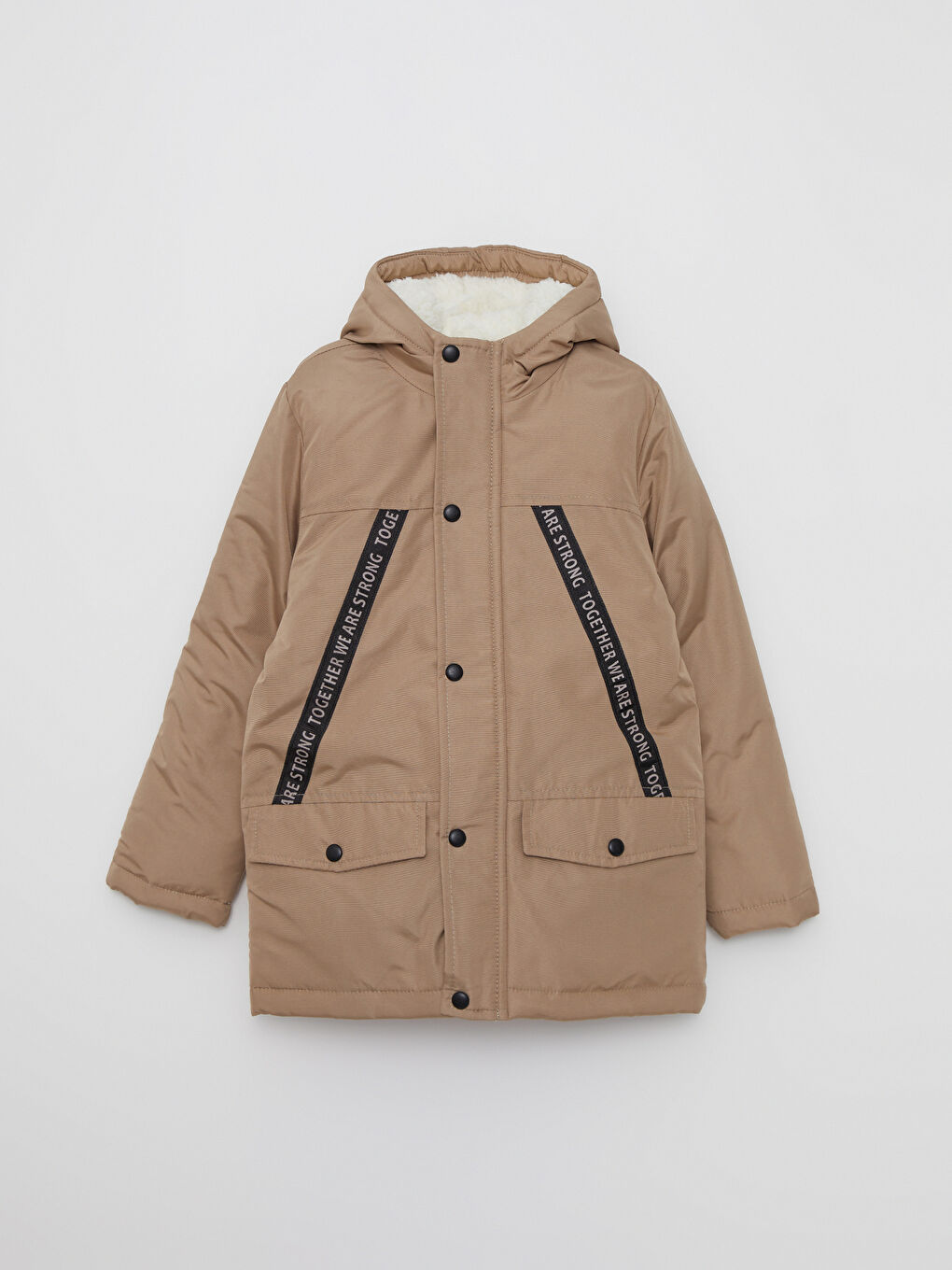 Hooded Printed Boy Coat