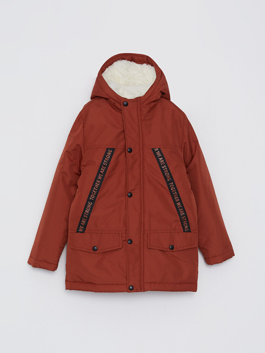 Hooded Printed Boy Coat
