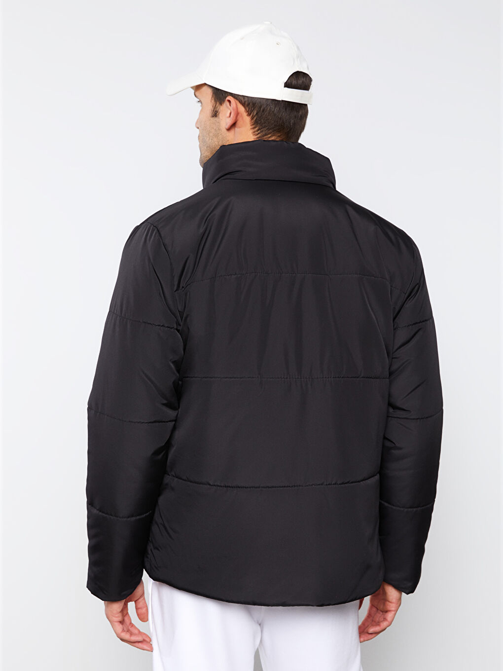 Standard Fit Funnel Neck Men's Puffer Coat-4