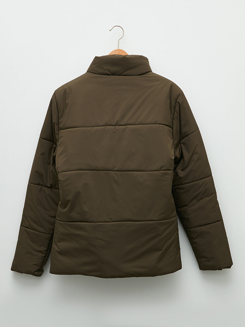 Standard Fit Trichterkragen Herren Steppmantel-6