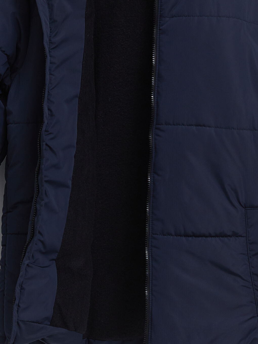 Lacivert Standart Kalıp Dik Yaka Erkek Şişme Mont-9