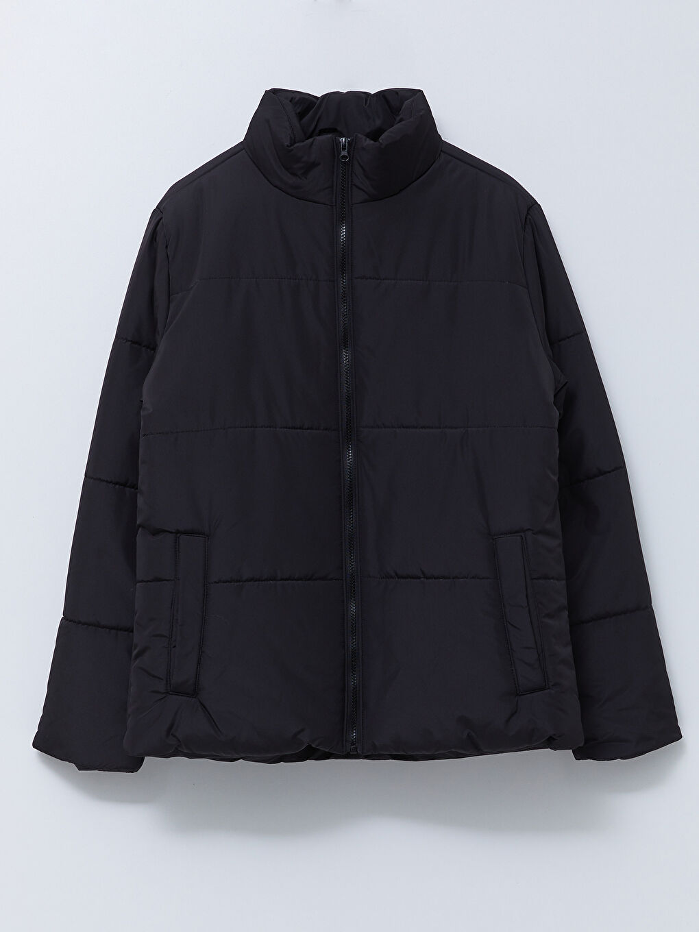 Standard Fit Funnel Neck Men's Puffer Coat-5