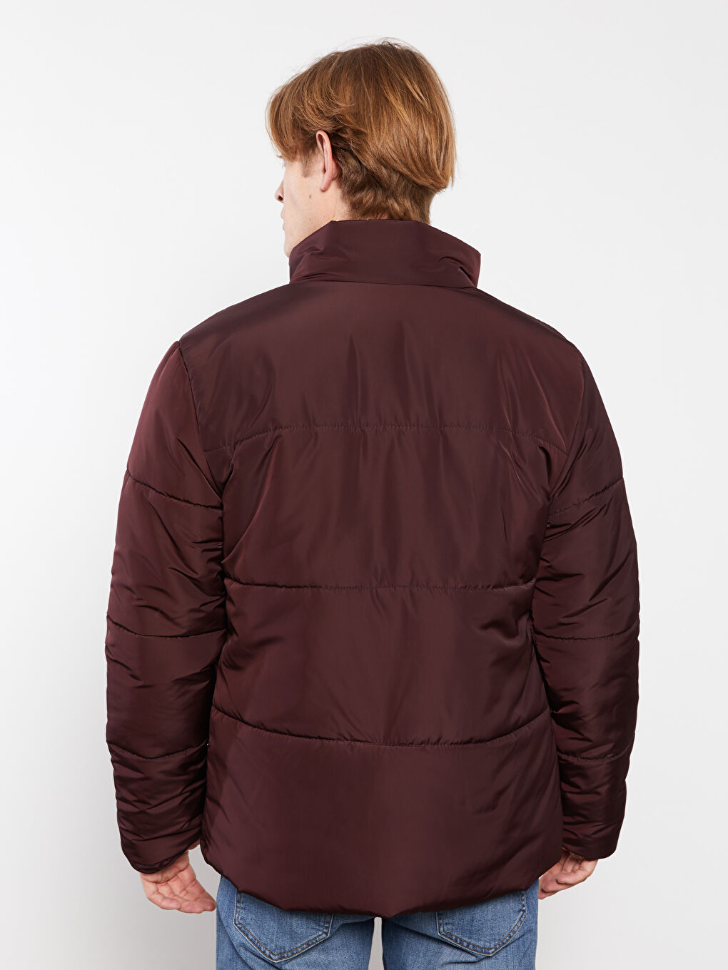 Standard Fit Funnel Neck Men's Puffer Coat-6