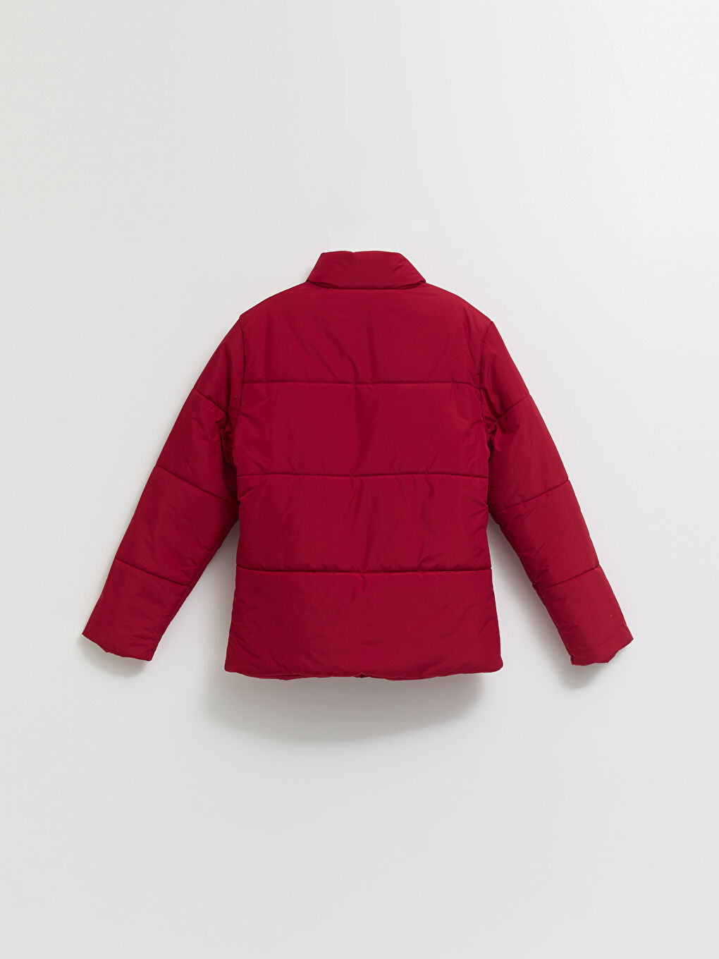 Kırmızı Standart Kalıp Dik Yaka Erkek Şişme Mont-7