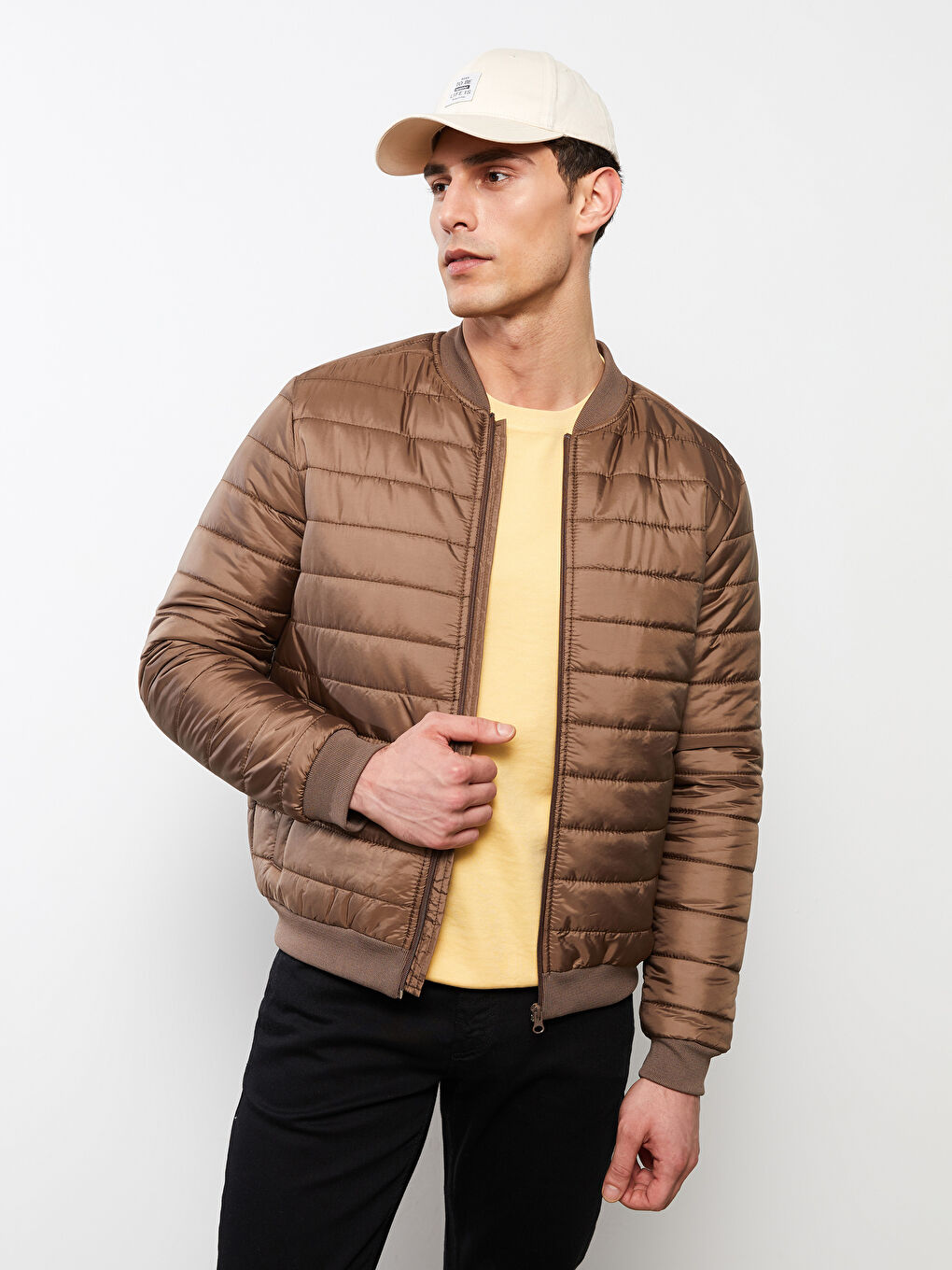 Standard Fit College Neck Men's Puffer