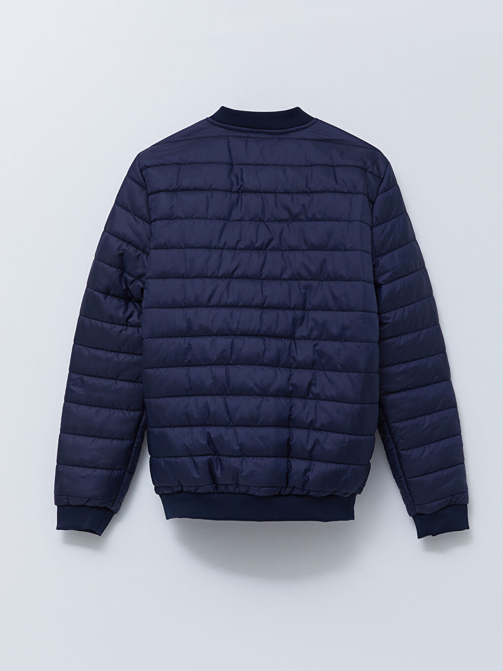 Lacivert Standart Kalıp Kolej Yaka Erkek Şişme Mont-6