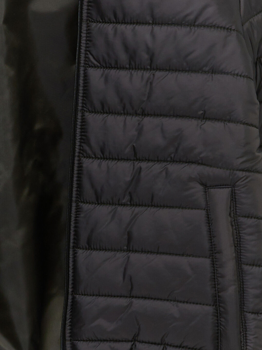 Haki Standart Kalıp Kolej Yaka Erkek Şişme Mont-7