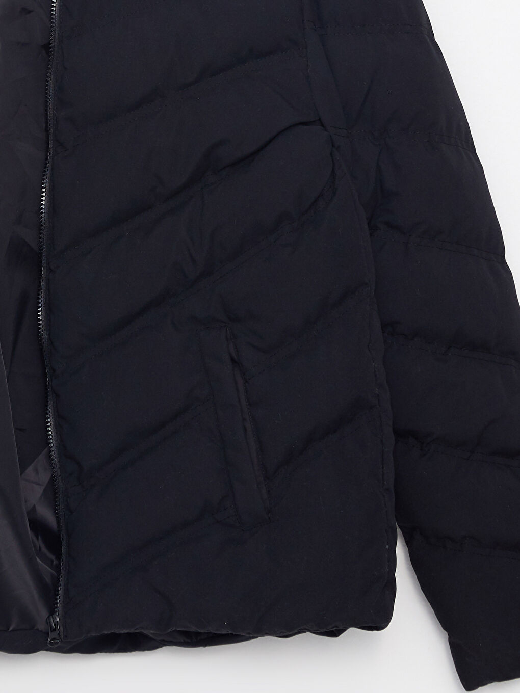 Siyah Standart Kalıp Erkek Şişme Mont-6