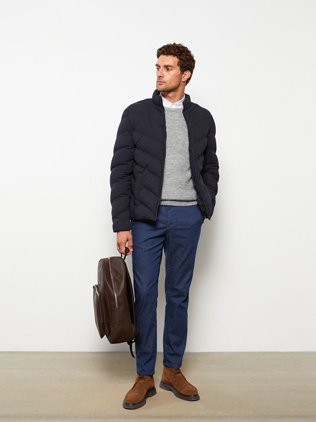 LCW ECO Standard Fit Men's Puffer Coat -W26691Z8-CRP