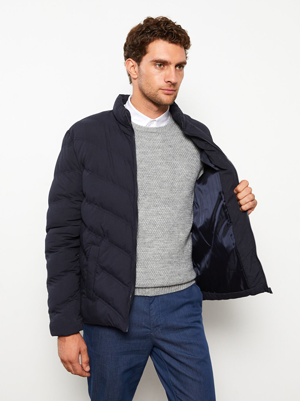 LCW ECO Standard Fit Men's Puffer Coat -W26691Z8-CRP
