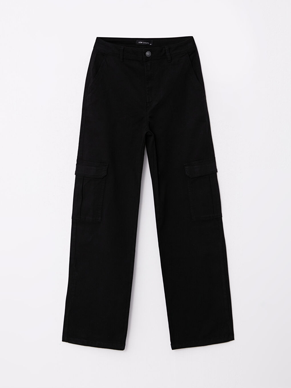 LCW Vision Normal Bel Standart Fit Düz Cep Detaylı Gabardin Kadın Pantolon -W26704Z8-CVL
