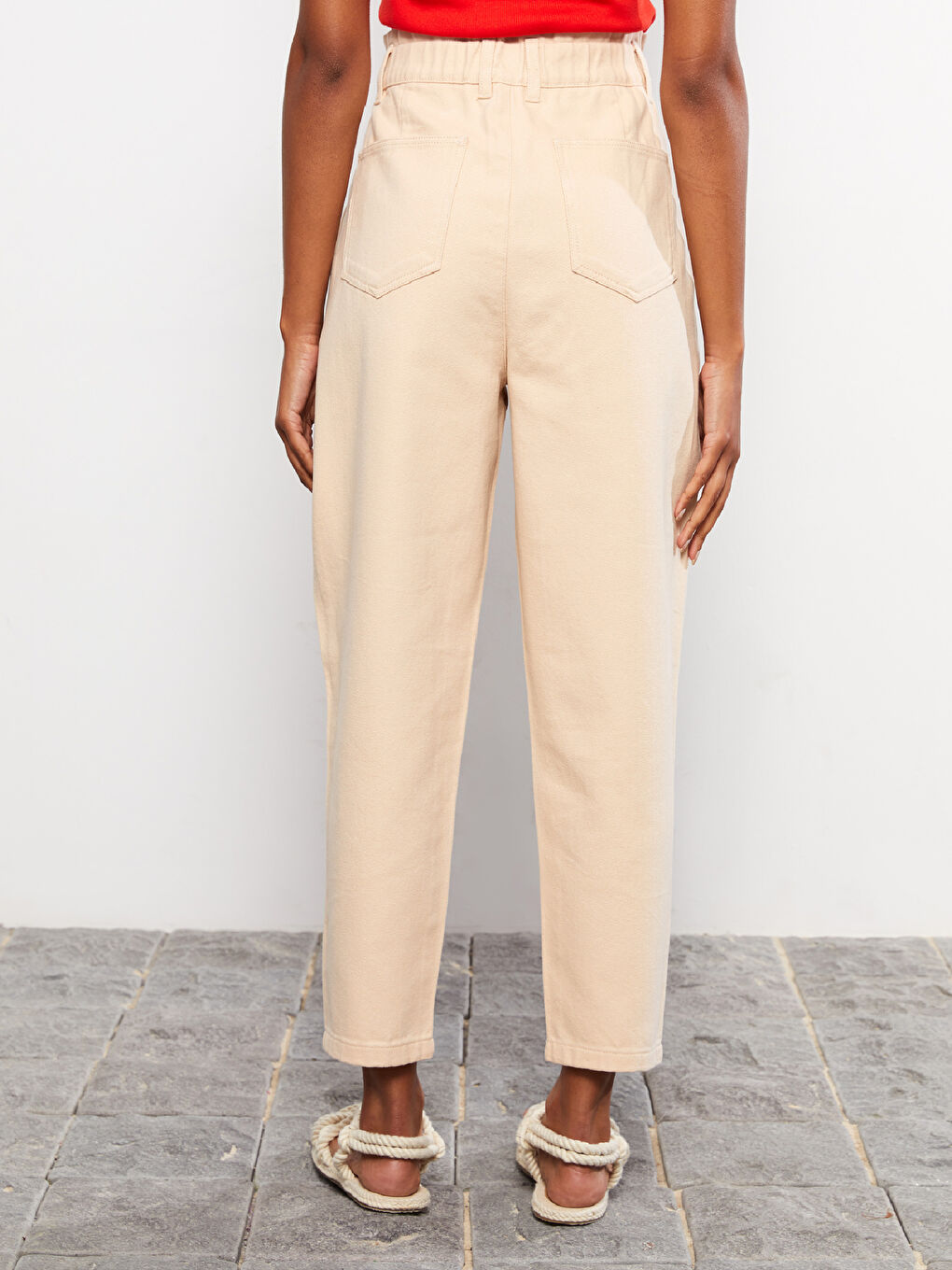 Standard Fit Regular Gabardine Women's Trousers-4
