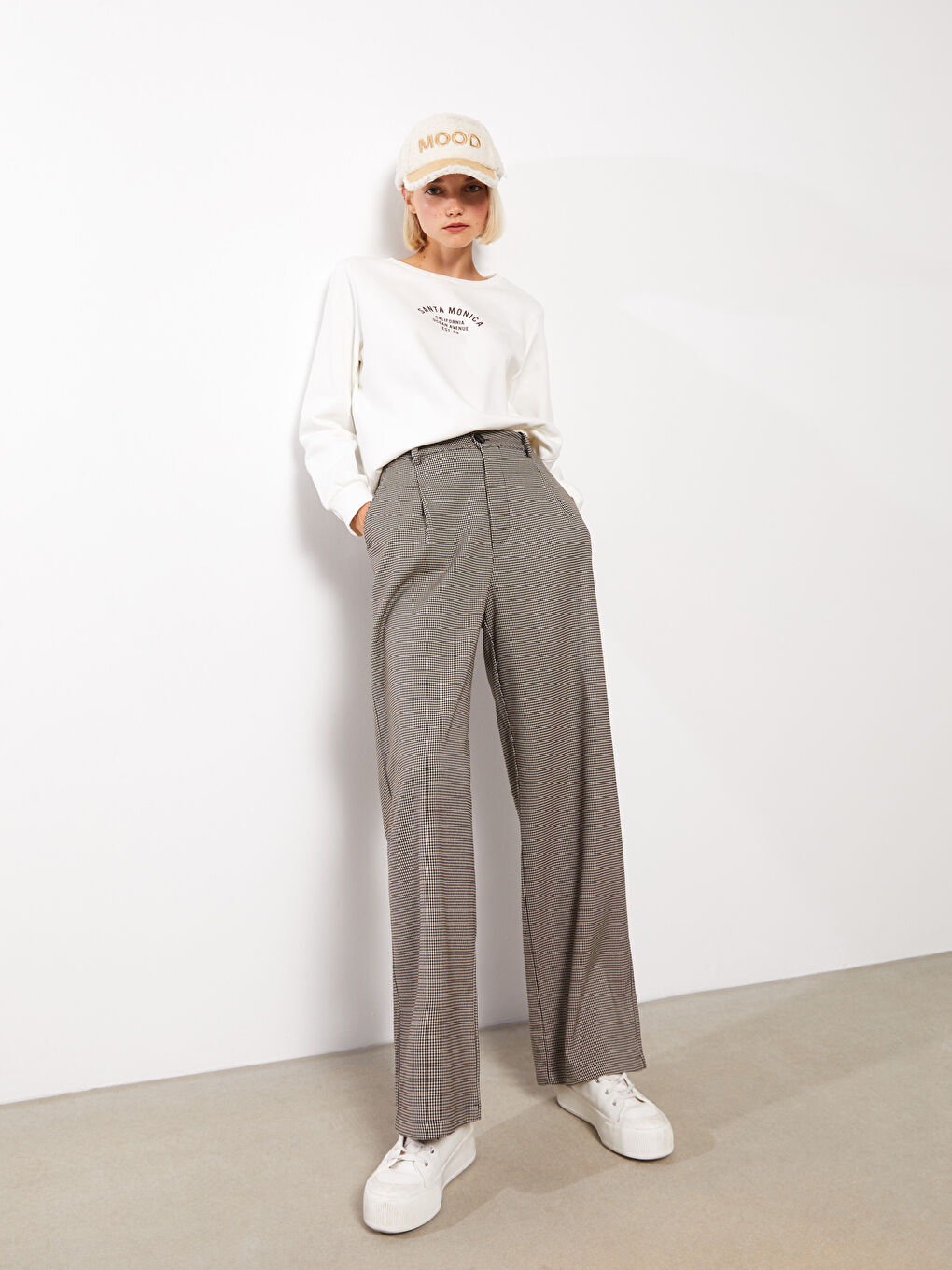 LCW Vision Relaxed Fit Patterned Women's Trousers -W26711Z8-LKQ