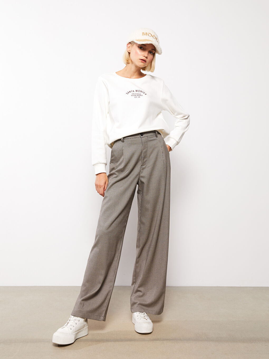 LCW Vision Relaxed Fit Patterned Women's Trousers -W26711Z8-LKQ
