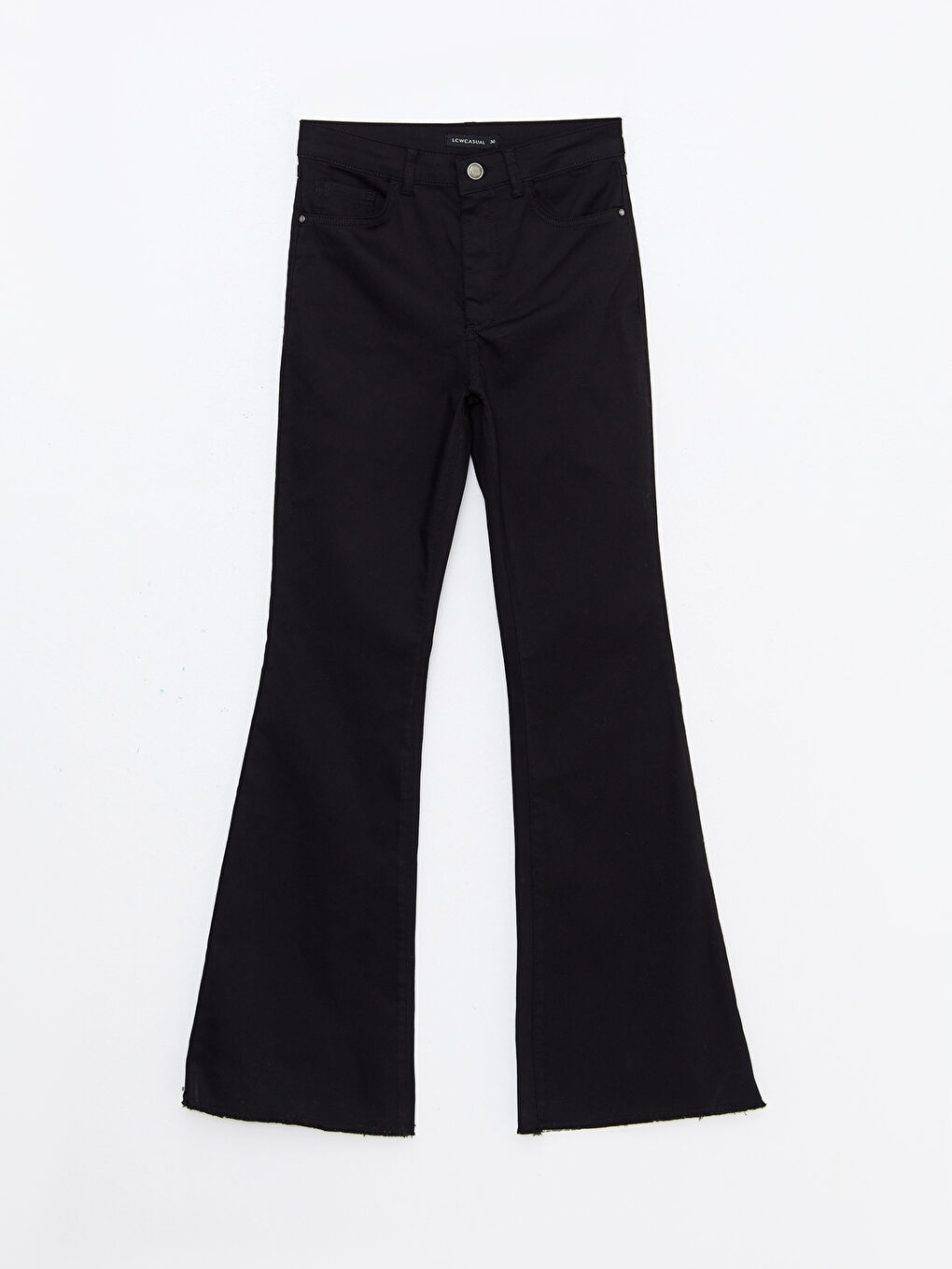 Siyah Dar Fit Düz Gabardin Kadın Pantolon-4