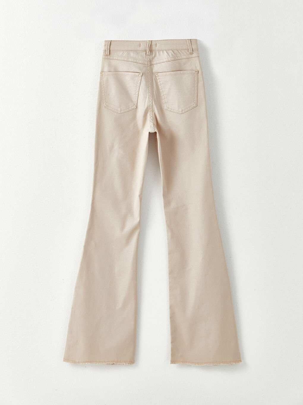 Bej Dar Fit Düz Gabardin Kadın Pantolon-6