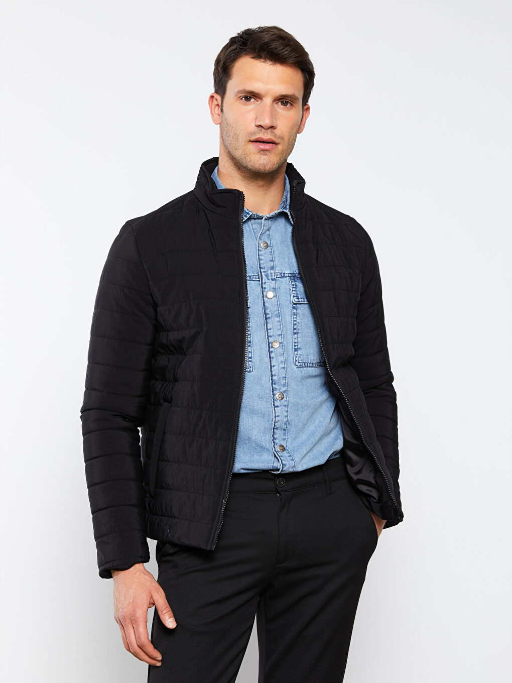 Standard Fit Funnel Neck Men's Coat