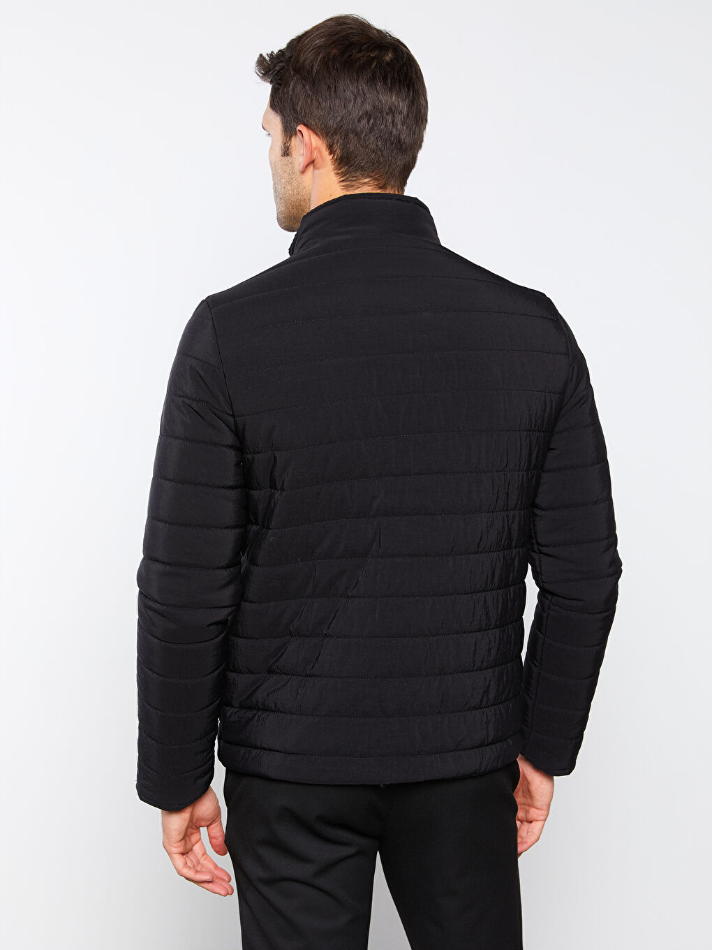 Standard Fit Funnel Neck Men's Coat-4
