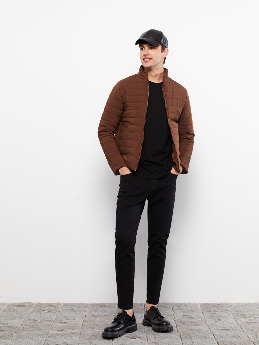 Standard Fit Funnel Neck Men's Coat