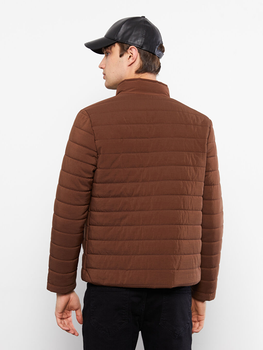 Standard Fit Funnel Neck Men's Coat-4