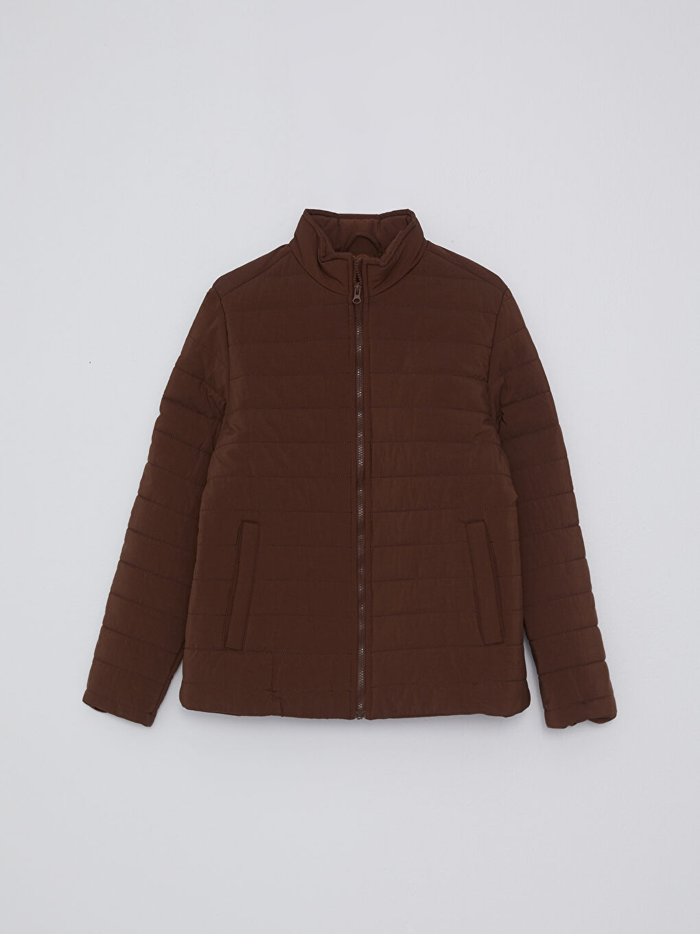 Standard Fit Funnel Neck Men's Coat-5