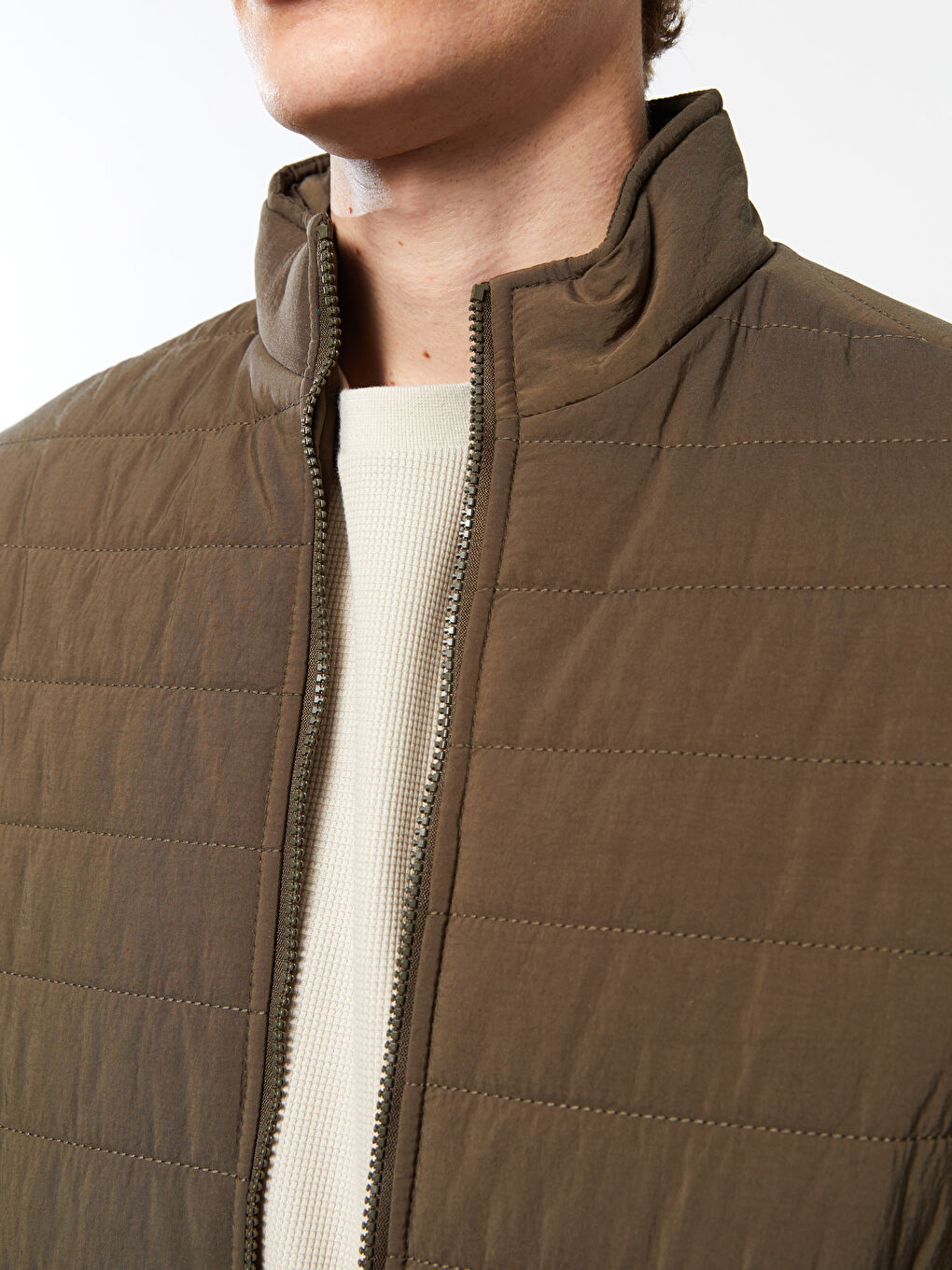 Standard Fit Funnel Neck Men's Coat-1