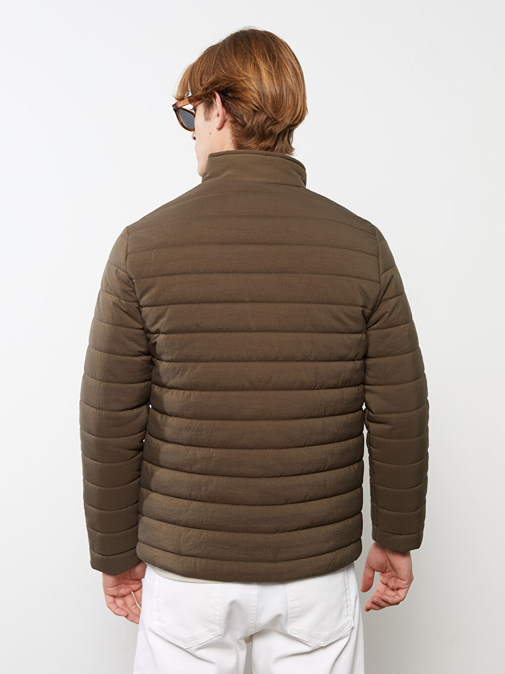 Standard Fit Funnel Neck Men's Coat-3