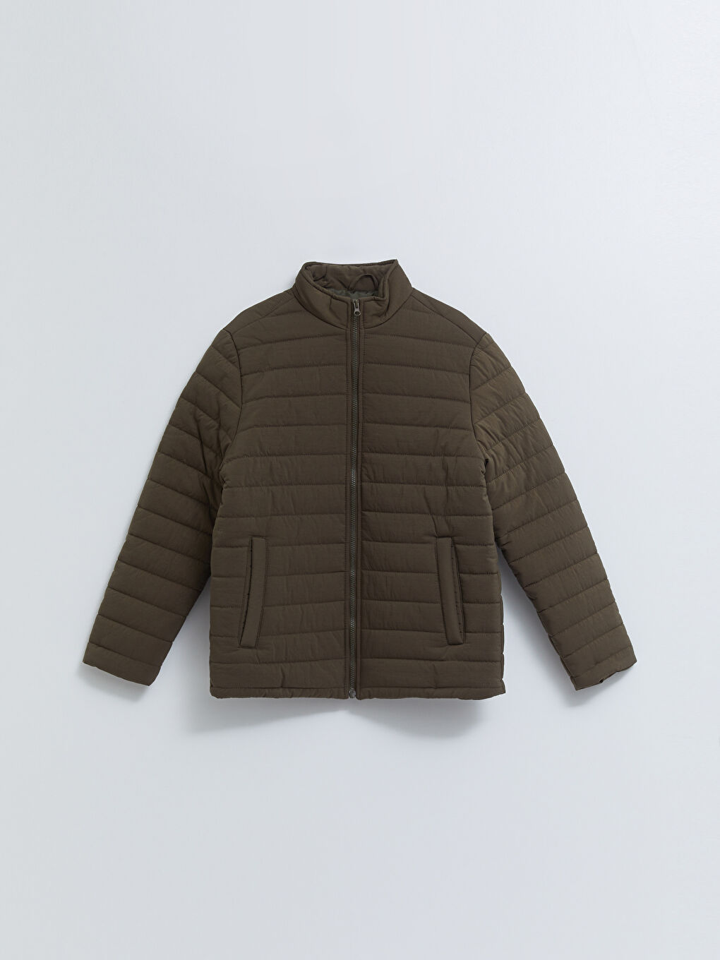 Standard Fit Funnel Neck Men's Coat-4